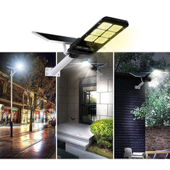 Lampadaire avec panneau solaire 6 LED 500 W avec support et télécommande