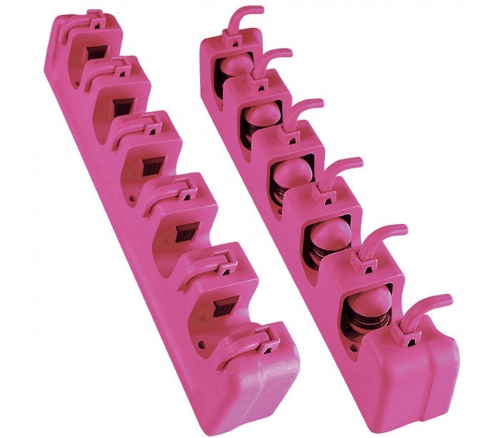 Support mural pour balais et ustensiles (pour 11 accessoires) - Gain de place