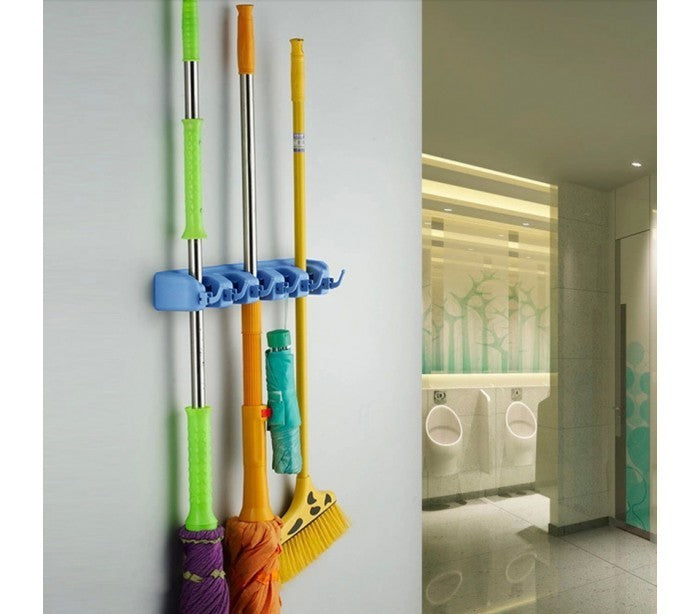 Support mural pour balais et ustensiles (pour 11 accessoires) - Gain de place