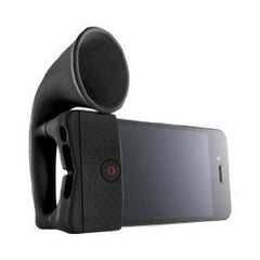 Haut Parleur pour iPhone 3G 3GS 4 4s en silicone noir en forme de corne 