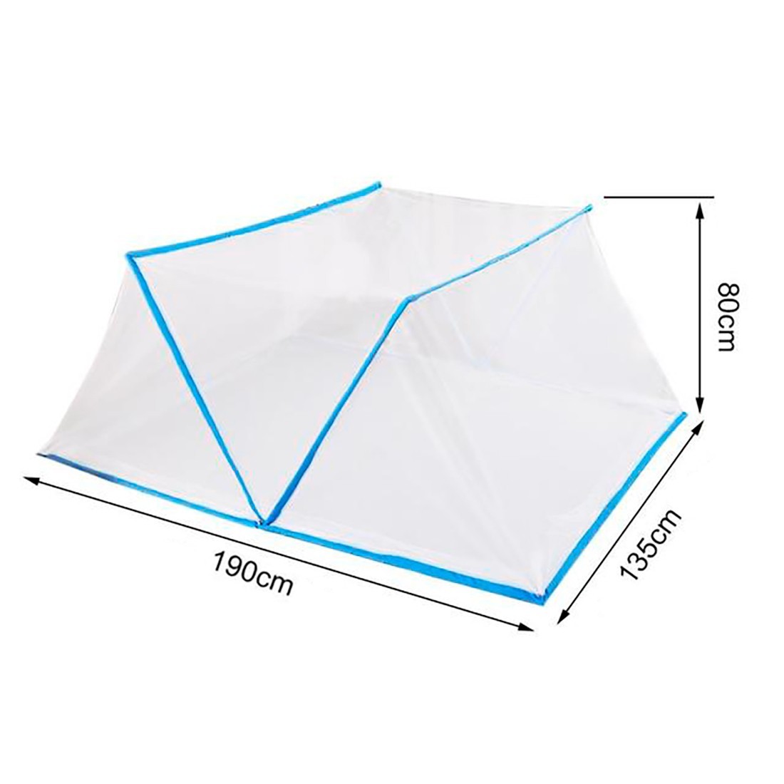103370 Moustiquaire pour lit nylon maille hexagonale pliante Taille M 190x135cm