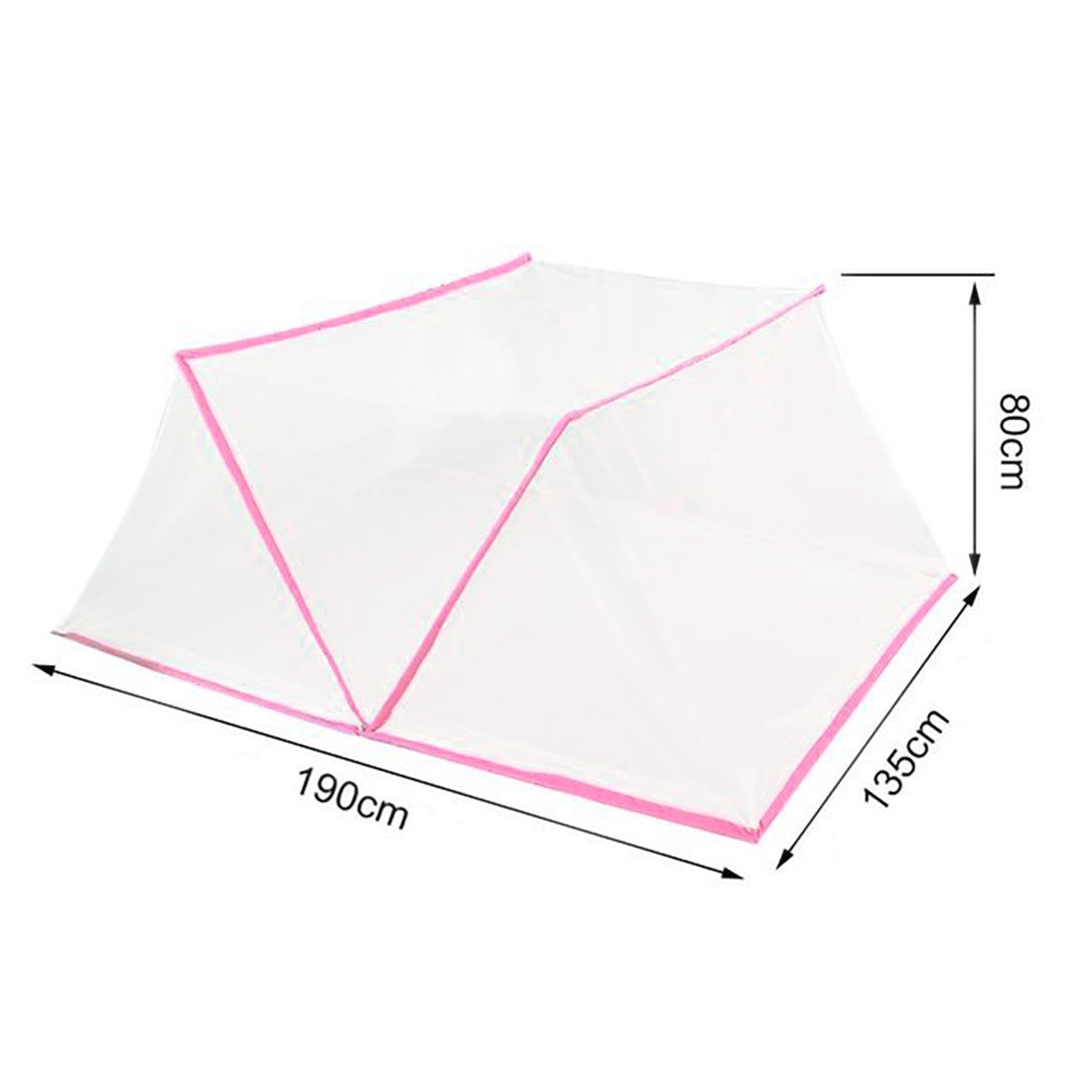 103370 Moustiquaire pour lit nylon maille hexagonale pliante Taille M 190x135cm