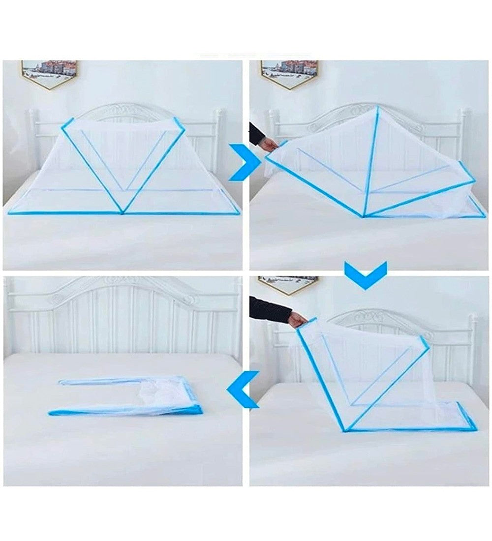 103363 Moustiquaire pour lit nylon filet hexagonal pliable Taille S 190x100cm