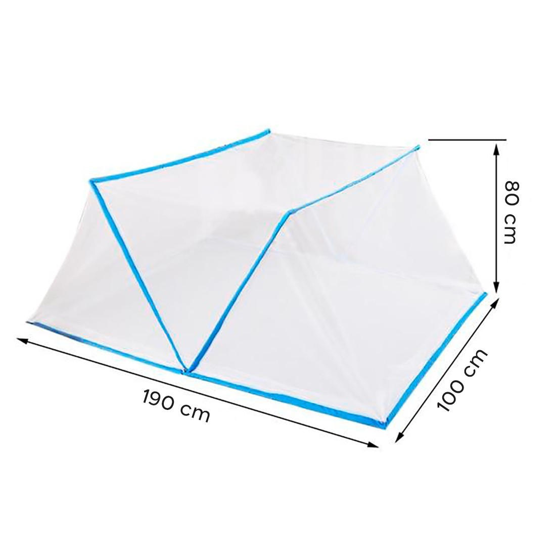 103363 Moustiquaire pour lit nylon filet hexagonal pliable Taille S 190x100cm