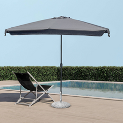 Parasol rond SOLARA poteau central et 6 baleines 2,7 m Salon de Jardin