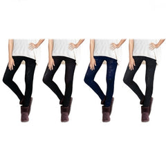 Pack de 4 leggings FANTASY NORDIQUE - différentes couleurs en peluche 