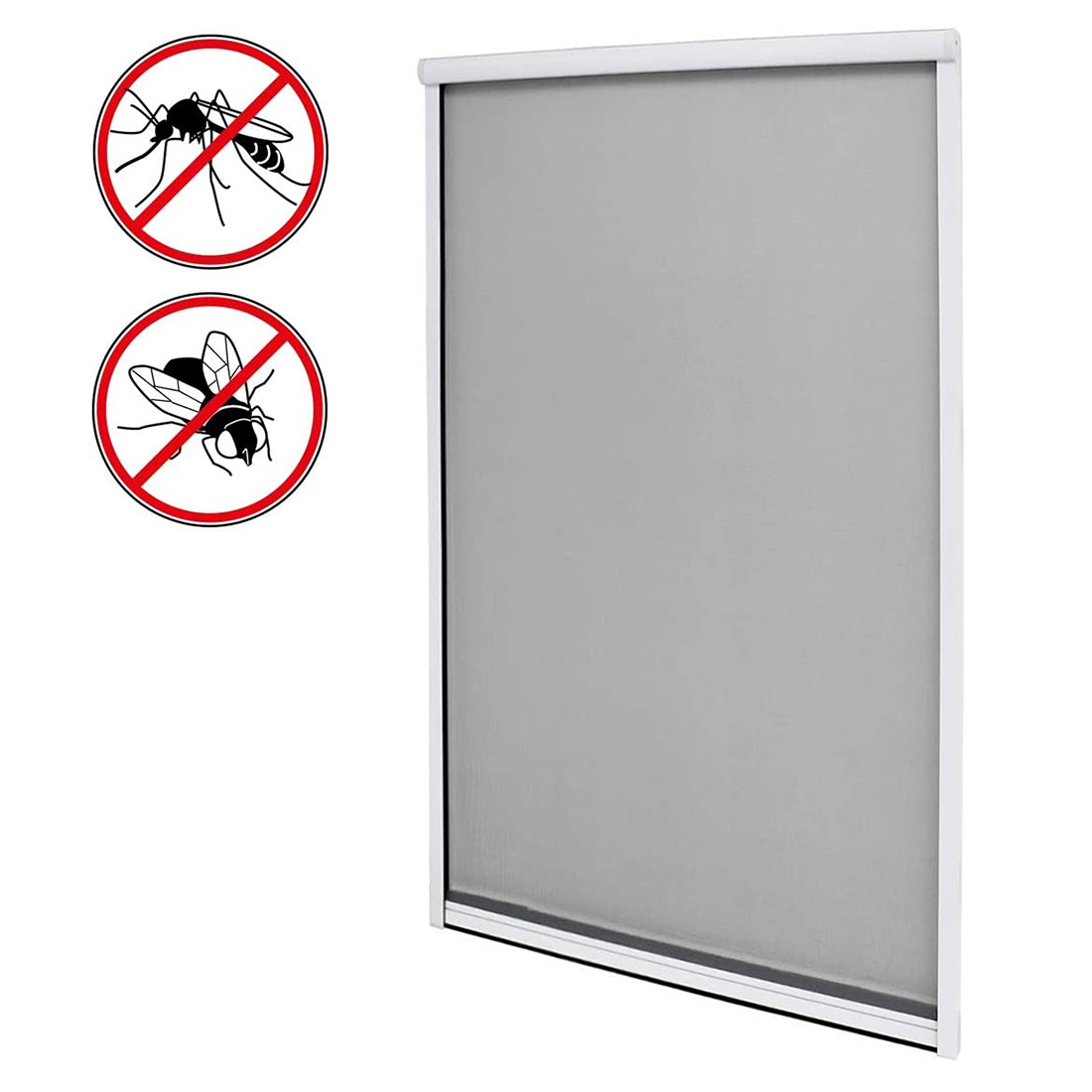Moustiquaire Enroulable Fenêtre 150X250cm Kit de Bricolage Réductible Coulissant