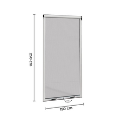 Moustiquaire Enroulable Fenêtre 150X250cm Kit de Bricolage Réductible Coulissant