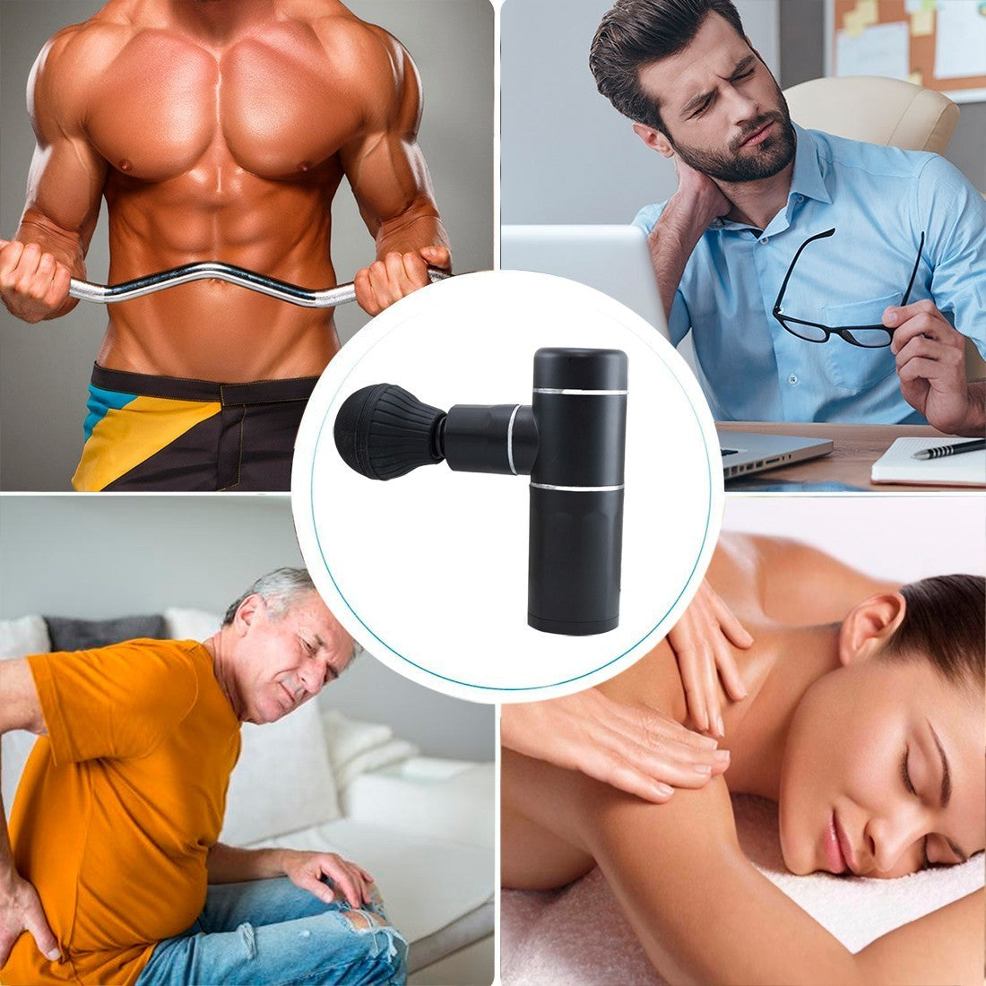 63009 Pistolet de massage à percussion portable rechargeable avec 4 vitesses