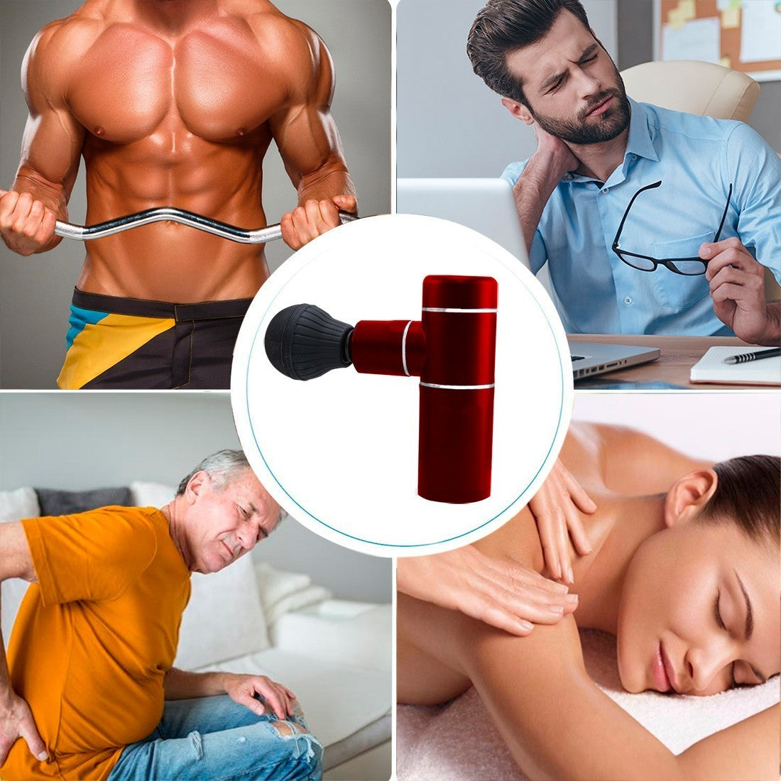 63009 Pistolet de massage à percussion portable rechargeable avec 4 vitesses