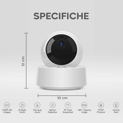 Caméra de surveillance IP 75648 WiFi Full HD Télécommande Angle 360°