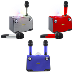Haut-parleur Bluetooth sans fil karaoké 714386 portable avec 2 microphones
