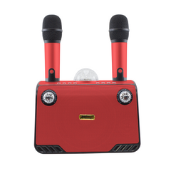 Haut-parleur Bluetooth sans fil karaoké 714386 portable avec 2 microphones