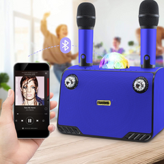 Haut-parleur Bluetooth sans fil karaoké 714386 portable avec 2 microphones