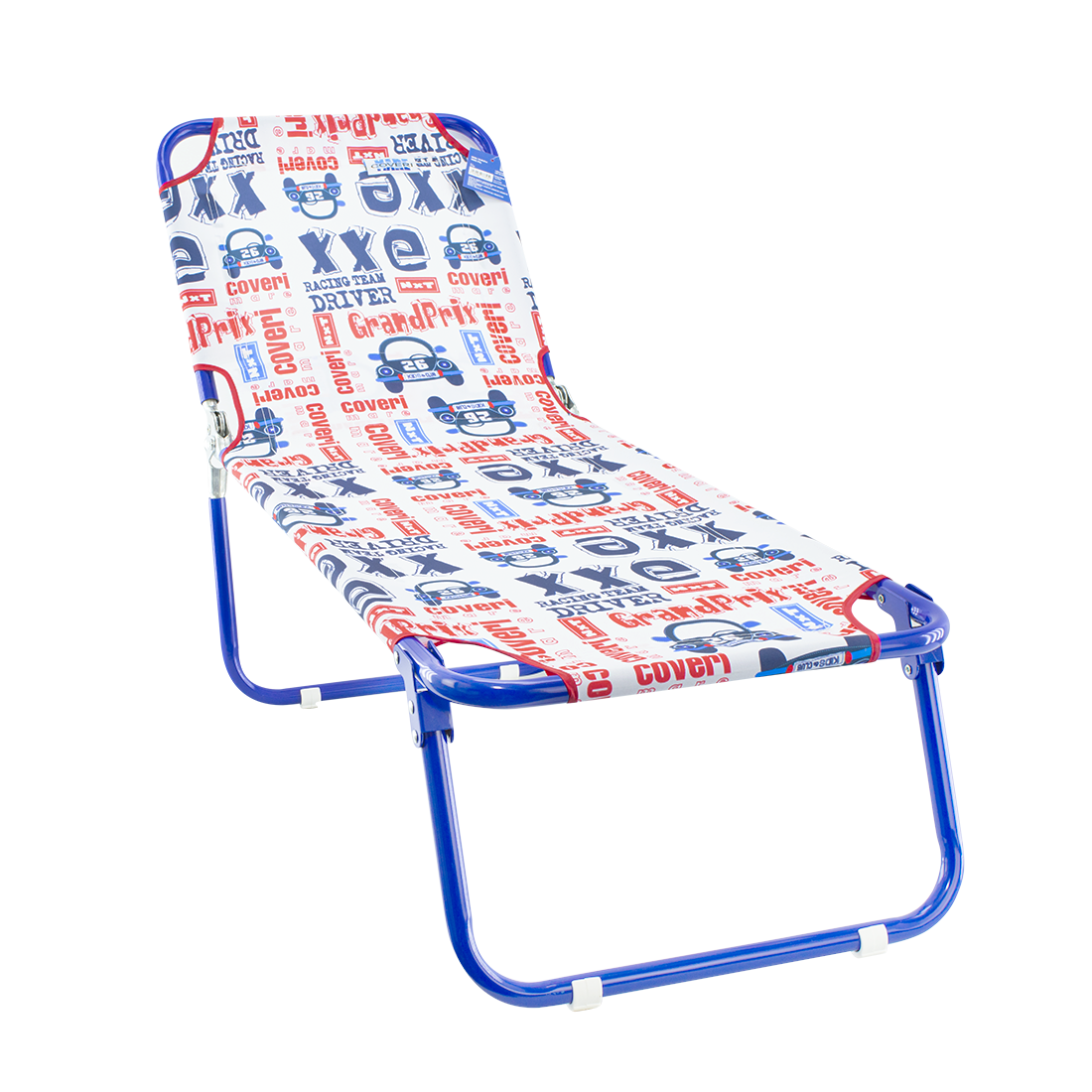 Chaise longue de plage enfant COVERI chaise longue pliante et réglable en métal