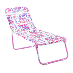 Chaise longue de plage enfant COVERI chaise longue pliante et réglable en métal