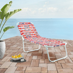 Chaise longue de plage enfant COVERI chaise longue pliante et réglable en métal
