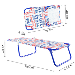 Chaise longue de plage enfant COVERI chaise longue pliante et réglable en métal