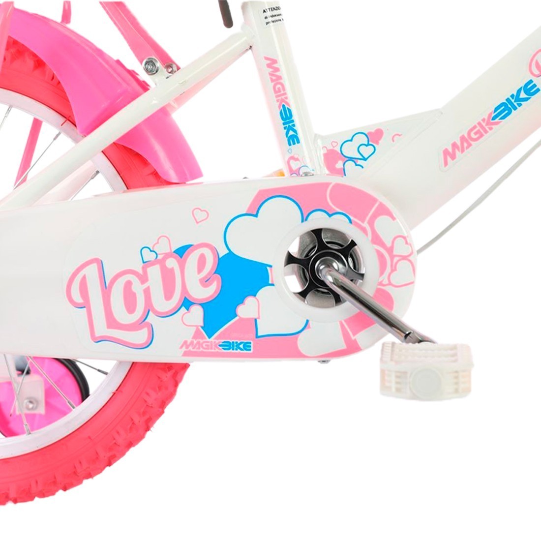 Vélo enfant Magic taille 16" LOVE line âge 5-7 ans roues et panier