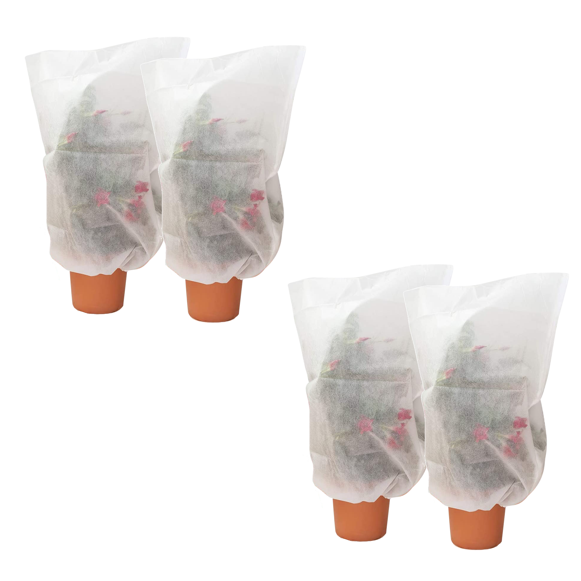 4 pcs Hottes pour plantes TNT 100X80 housse de sac antigel pour plantes