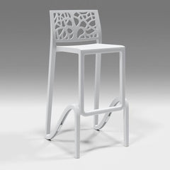 Tabouret de bar ou haut de cuisine ZEFIRO empilable renforcé en Polypropylène