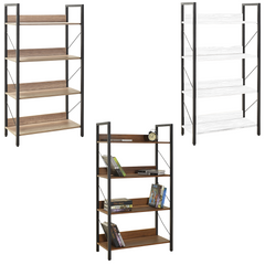 Bibliothèque bois KTP740 design moderne 4 étagères pour maison bureau 139x73x35