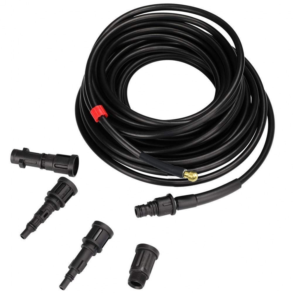 Mini sonde de purge 15m déboucheur haute pression et 4 adaptateurs anti-pliure