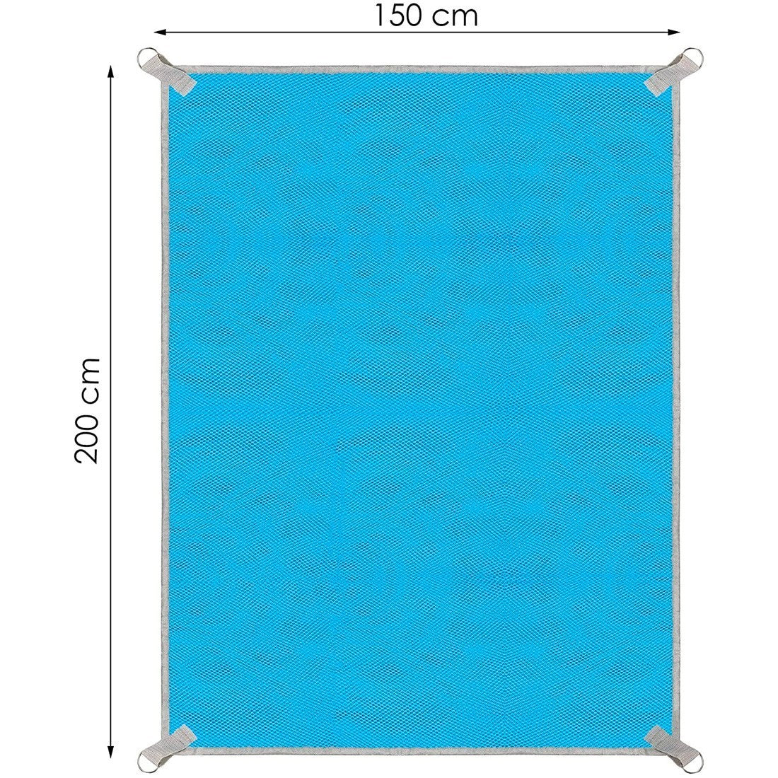 589236 Serviette de plage coupe-sable et coupe-vent 150x200cm avec pinces