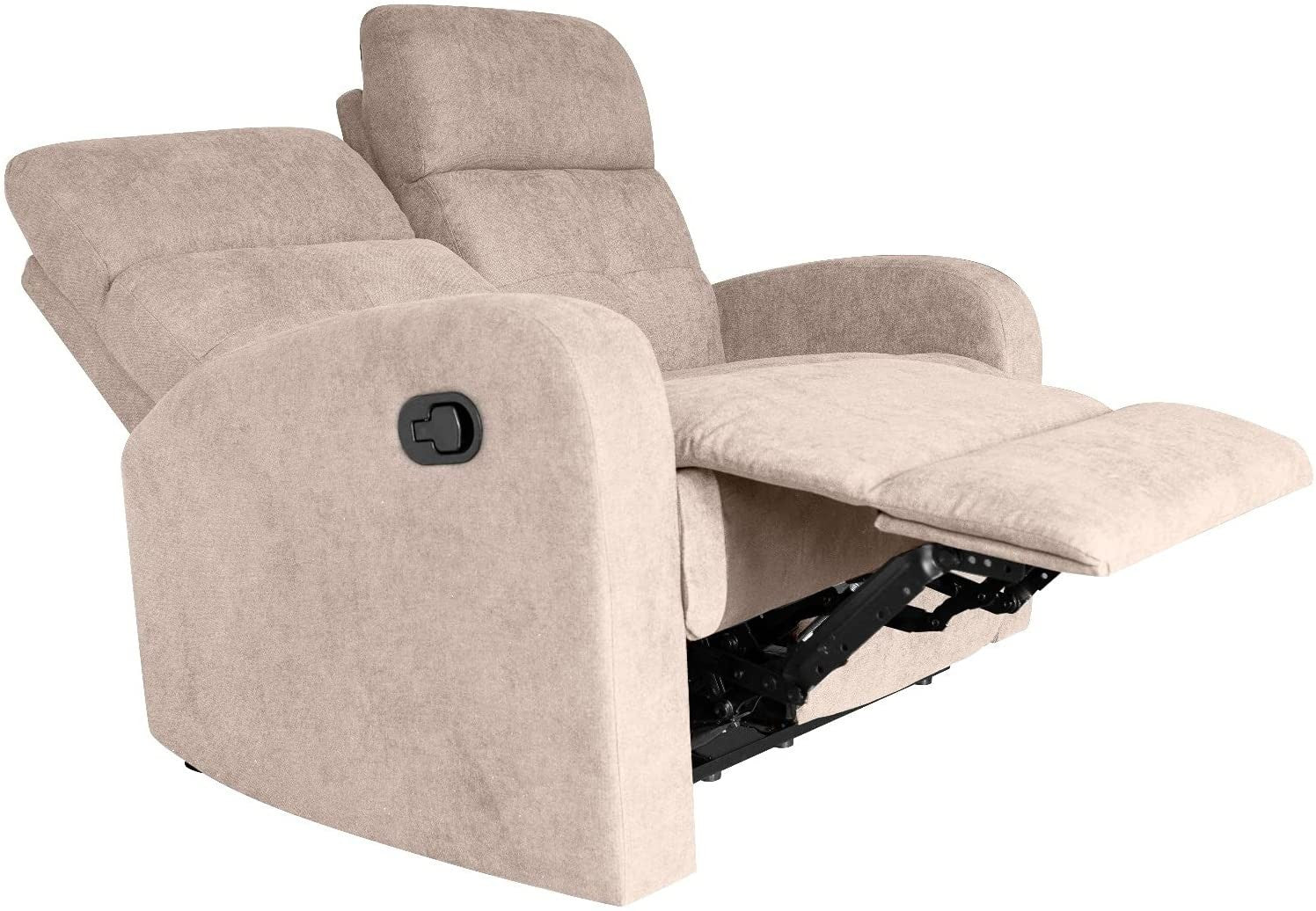 Canapé 2 places RECLINER repose-pieds et dossier inclinable 130x77x64H