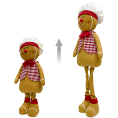 Boule de pain d'épice mâle 100cm 301101 boule de noël avec lumières