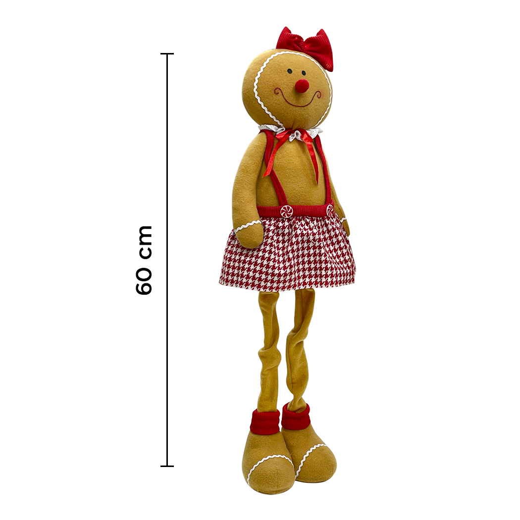 Décoration Femme pain d'épice 60cm 301103 Décoration de Noël avec lumières
