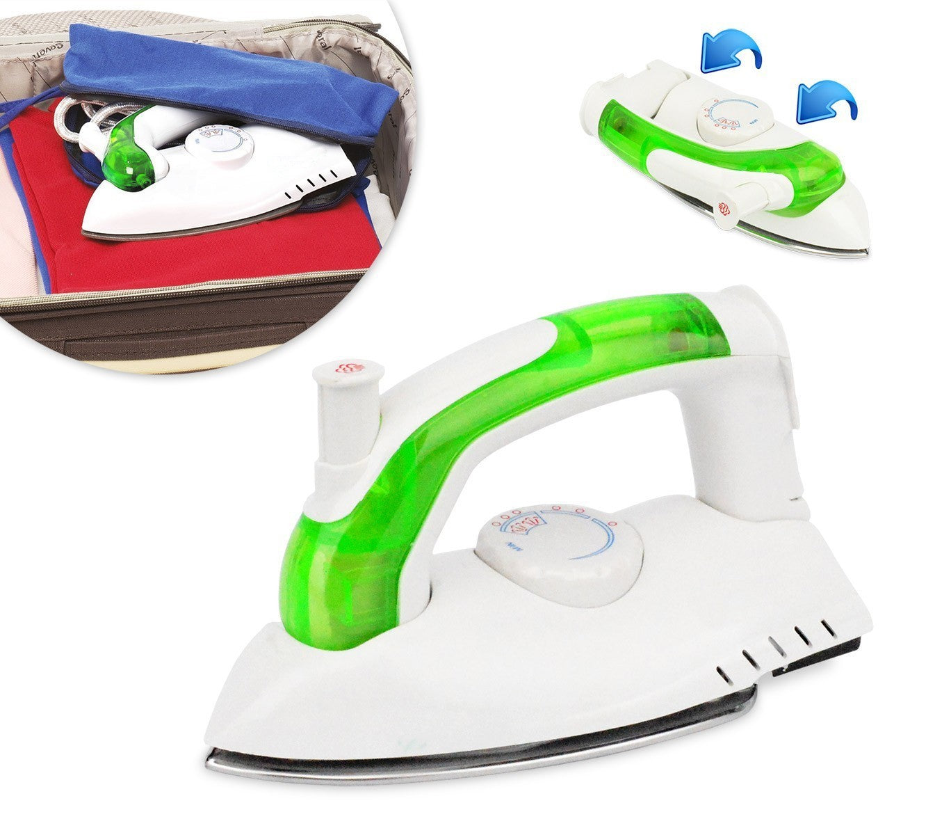 832000 - Fer à repasser de voyage pliable 750W Elettro GT portatif 15 ML