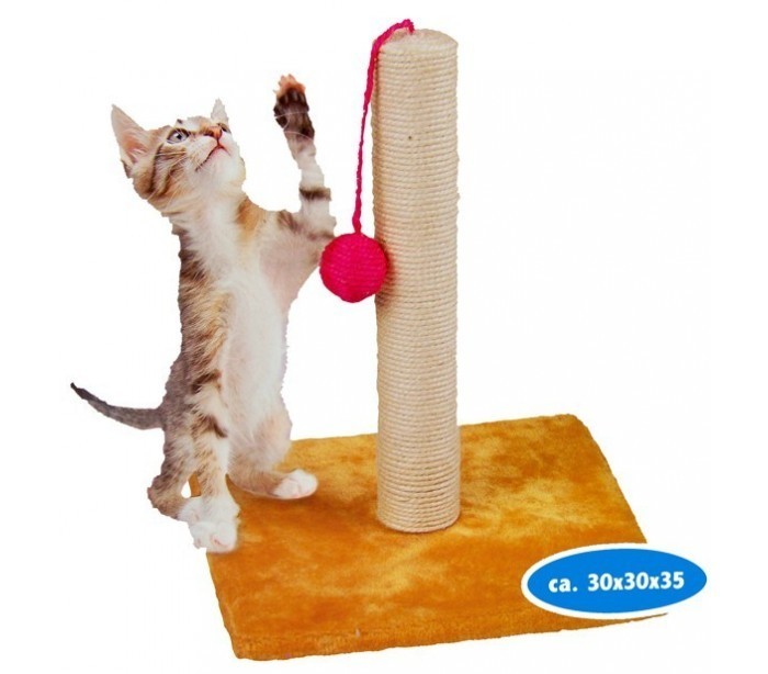 Sisal grattoir avec socle en bois pour les chats - jouet pour animal