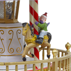 Carrousel de Noël 361045 avec lumières, sons et mouvement 18x18x20 cm