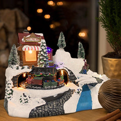243012 Carrousel de Noël - Train avec lumières, sons et mouvements 24x16x17 cm