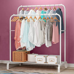210962 Portemanteau multifonction à double tringle avec étagère de rangement