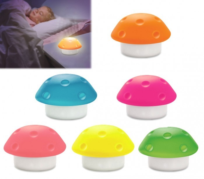 Lampe de nuit - en silicone - 3 LED - en forme de champignon pour enfant  