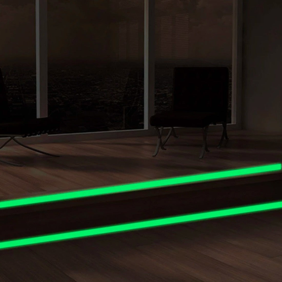 Le ruban lumineux brille dans le noir 3cmx3mt 00129 Adhésif vert fluorescent