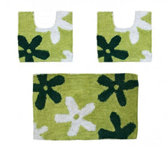 Ensemble de 3 pièces de tapis de bain avec motif floral - décoration et confort
