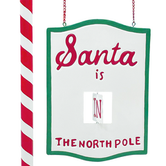 Panneau Père Noël rouge 45x15x77cm 436003 Décoration de Noël Père Noël