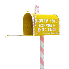 Boîte aux lettres Père Noël 106H cm Candy Gold 436001 Décoration de Noël
