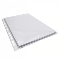 Paquet de 500 enveloppes transparentes perforées brillantes universelles 22x30cm