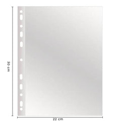 Paquet de 300 enveloppes transparentes perforées brillantes universelles 22x30cm