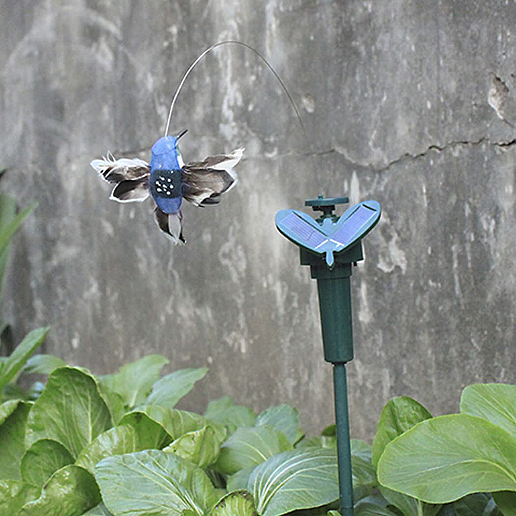 Colibri électrique avec décoration d'ornement cour de jardin de panneau solaire