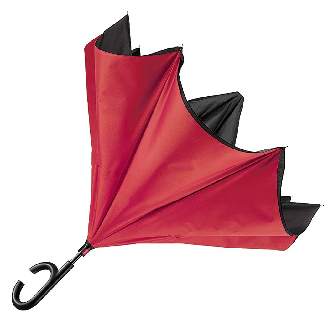 Parapluie inversé coupe-vent pluie ouverture opposée pour le voyage