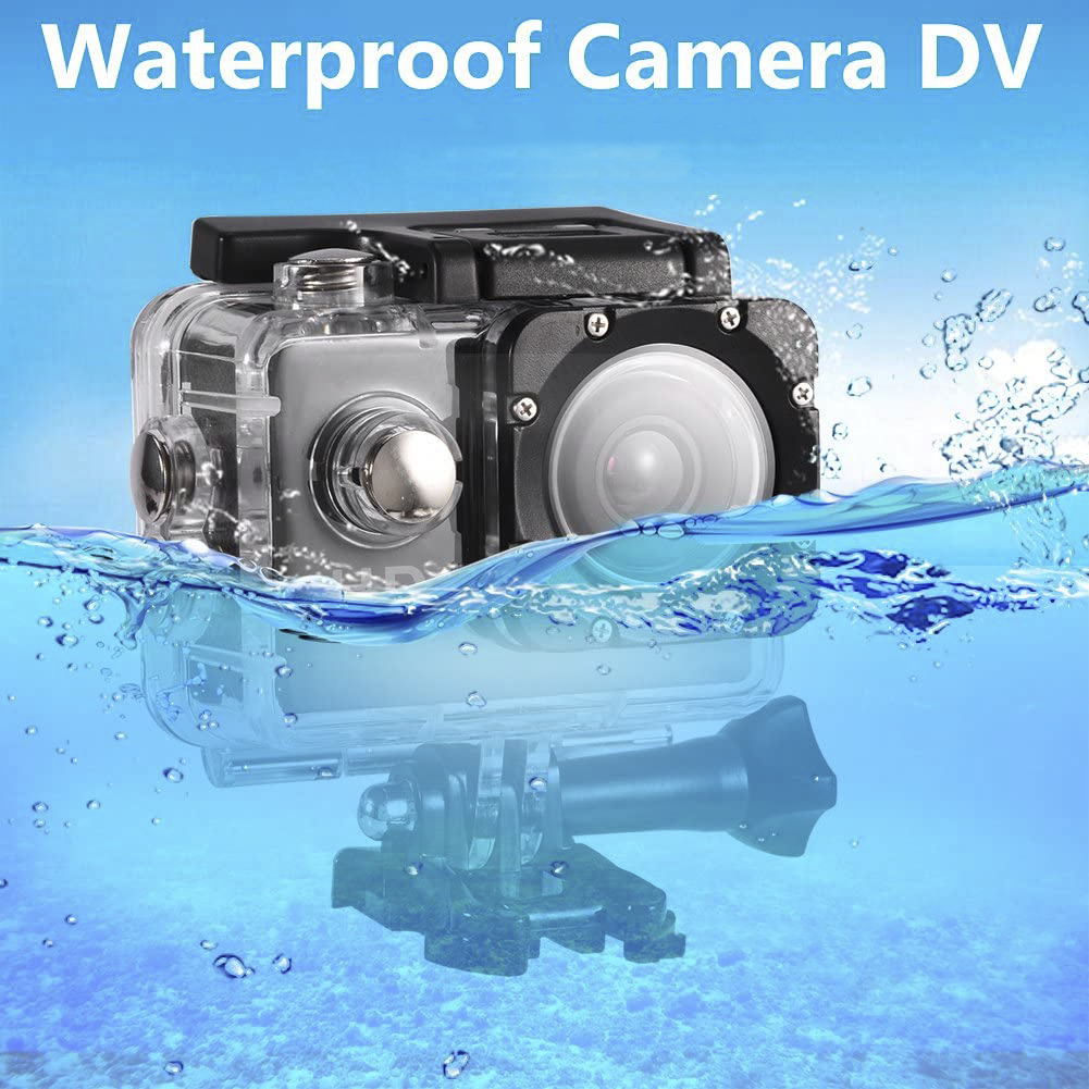Action cam Full HD 1080P caméra de sport sous-marine jusqu'à 30 mt avec Kit