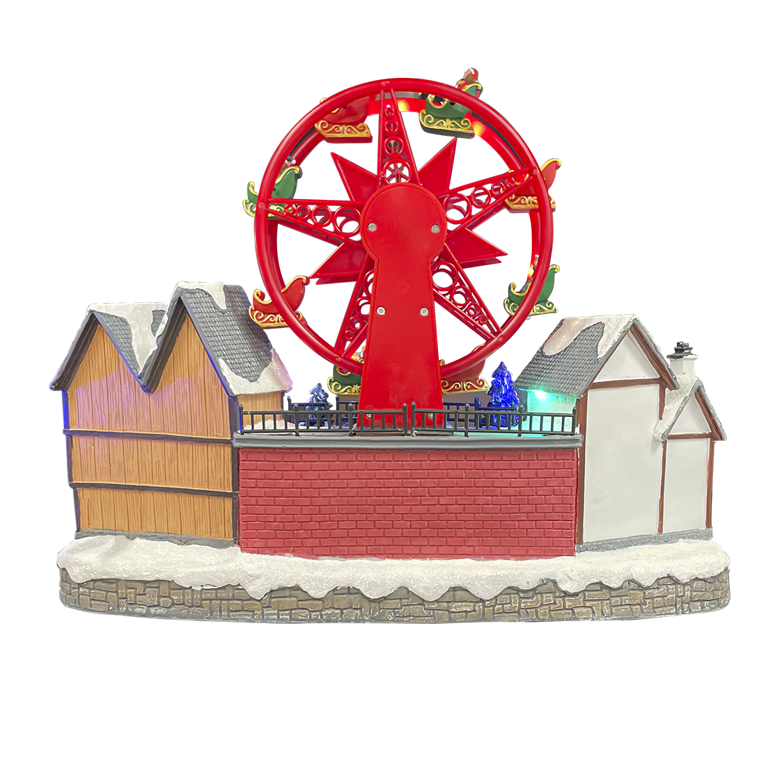 Ville avec grande roue 40x21x31cm 367008 Décoration avec Lumières Sons Mouvement