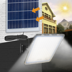 Phare LED panneau solaire lampe 300W 79300 crépuscule avec télécommande IP66