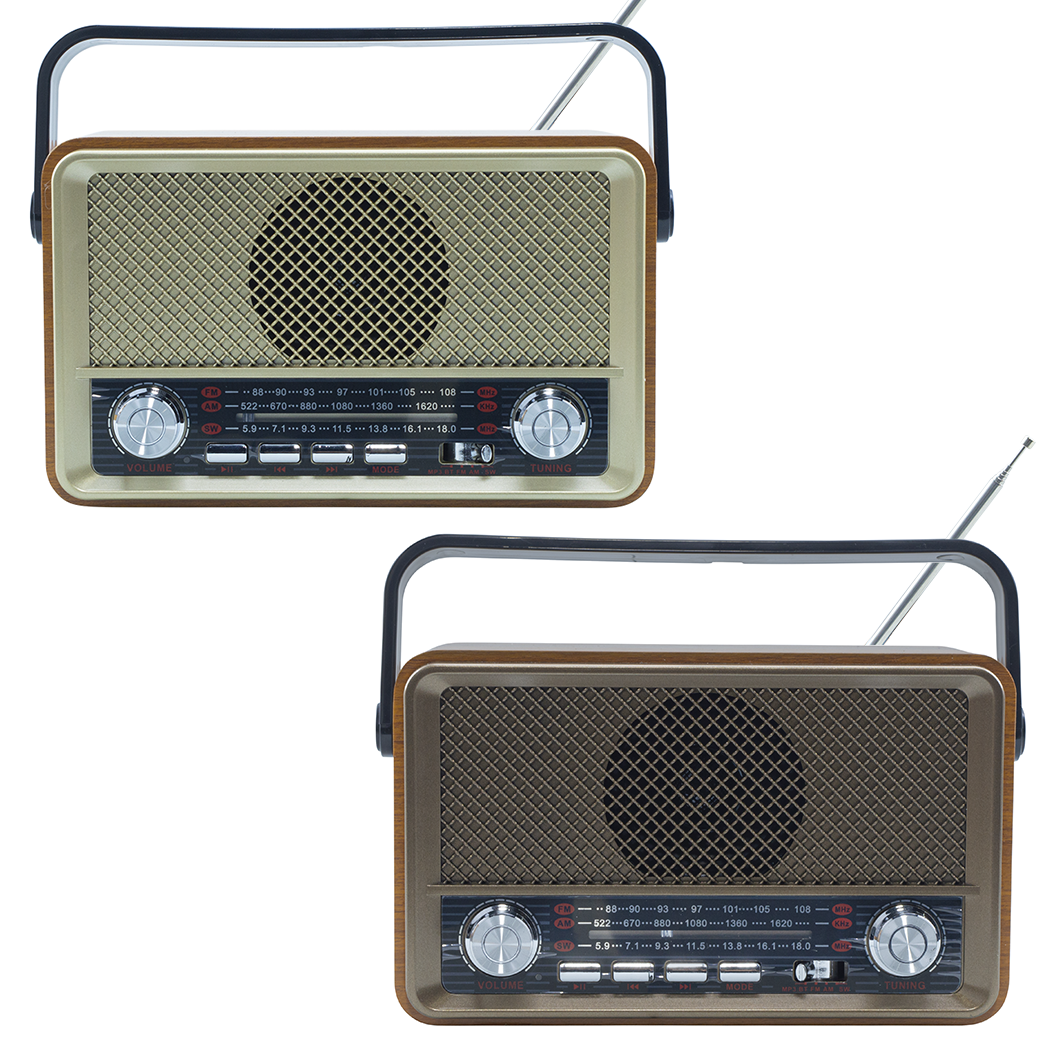 Radio FM rétro sans fil Q-SY500 haut-parleur portable MP3 Bluetooth USB AUX TF