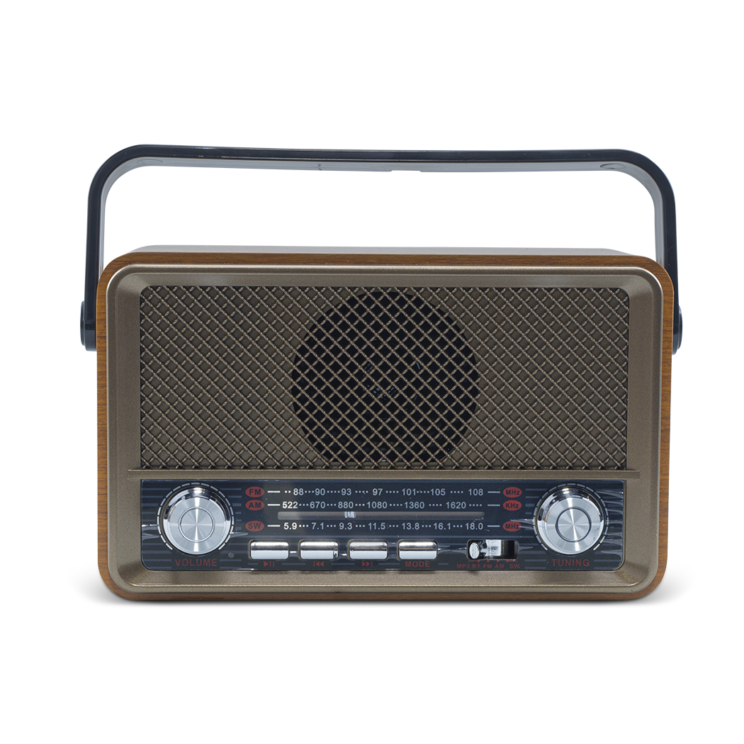 Radio FM rétro sans fil Q-SY500 haut-parleur portable MP3 Bluetooth USB AUX TF